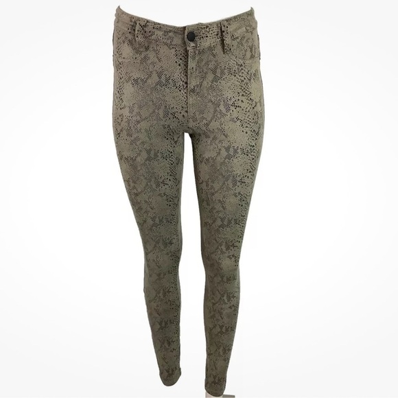 Anthropologie Denim - Anthropologie Sz 26 Janice Ultra Skinny Python Print Jeans Brown Polyester